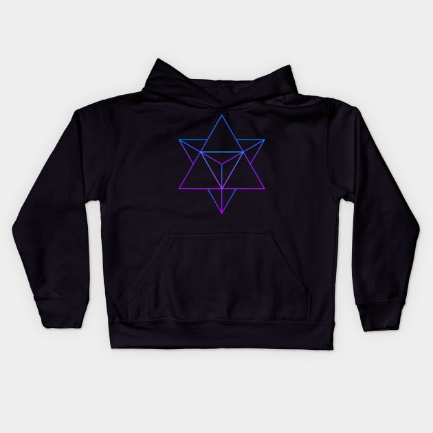 Psychedelic Sacred Geometry Kids Hoodie by MeatMan